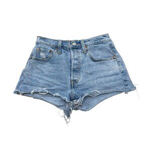 Women’s Levi’s 501 Cut Off Denim Shorts Blue 2010s
